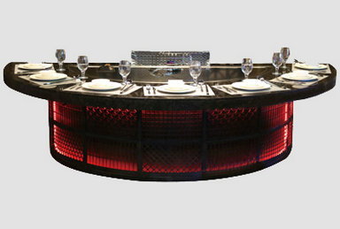 Semicircle Teppanyaki Table Equipment For Restaurant