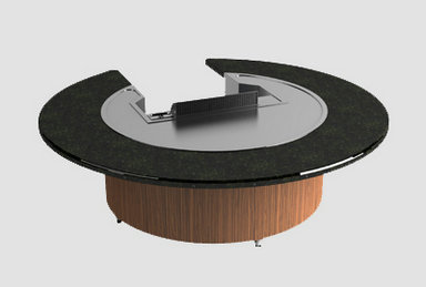 Circle Teppanyaki Table Equipment For Hotel